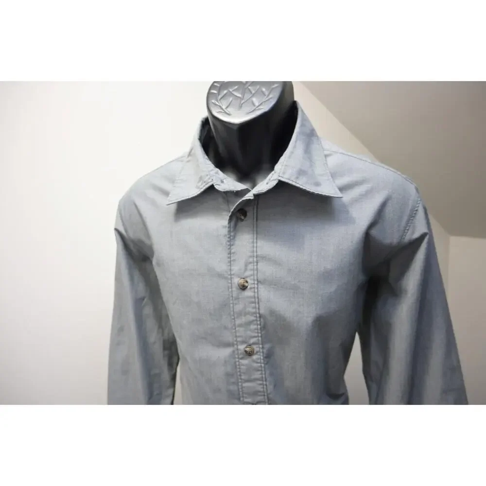 North Face Button Up Camp Shirt Casual Gray Hiking‎ Outdoors Mens Size Medium